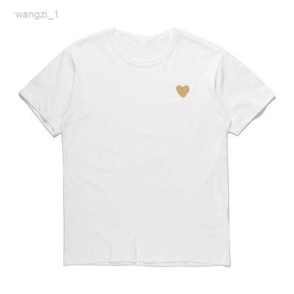 

men's t-shirts play mens t shirt designer red commes heart casual women garcons s badge des quanlity ts cotton cdg embroidery short sle, White;black