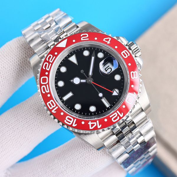 

automatic luxury watch 40mm mens watches mechanical watch steel blue black sapphire wristwatches montre luxe, Slivery;golden