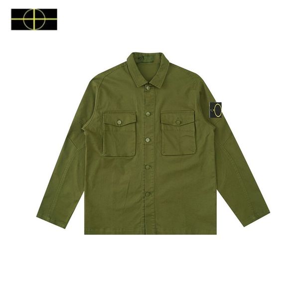 

2023 new sleeve band water system stone shirt island workwear heavyweight thickened outdoor long sleeve jacket, Black;brown