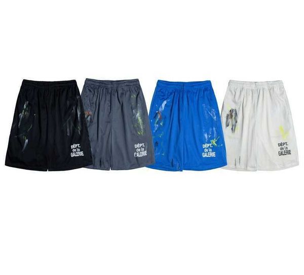 

designer gallerydepts short chaopai speckle graffiti hand-painted high street breathable mesh 5-point loose pants letter casual shorts for m, White;black