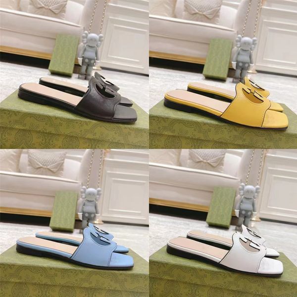 

women designer slipper flat sandal summer brand shoes classic beach sandals casual sandel womens outdoor slippers genuine leather sandels bo, Black