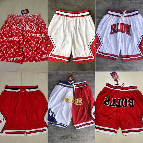 

chicago''bulls''men throwback basketball shorts pocket red black