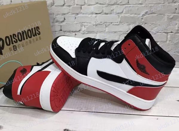 

shoes 1s jumpman sneakers pk black toe 555088-125