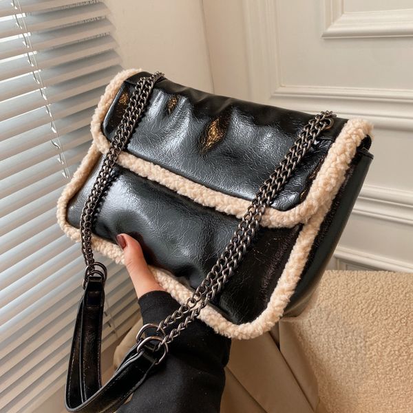 

evening bags black chain shoulder bags for women small soft leather crossbody bag flap designer messenger bag ladies all match handbags sac