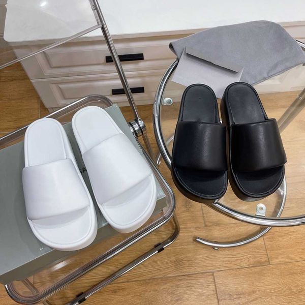 

men paris pantoufle designer slipper soft massage slides sandals shoes slide summer beach outdoor cool slippers fashion flat chunky platform, Black