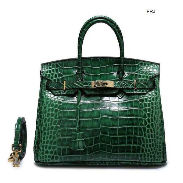 

designer birkin bags herms new style bag fashion one shoulder straddle womens crocodile pattern leather hand frj