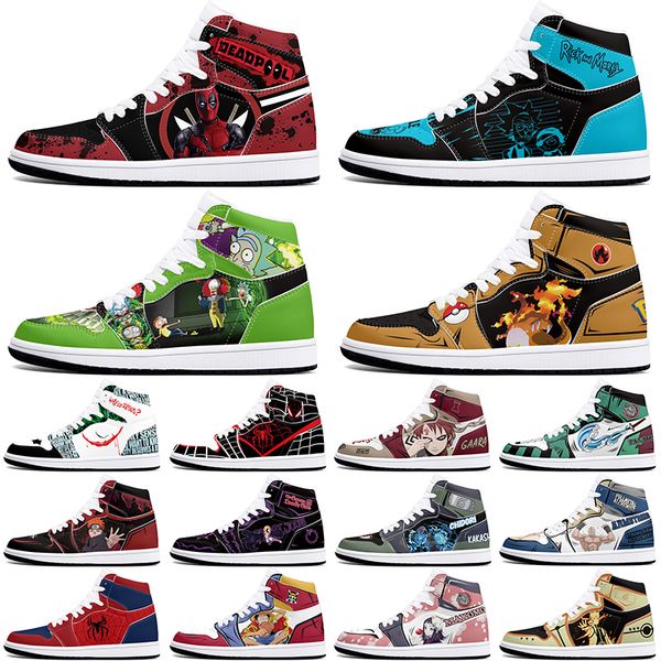 

New diy classics customized shoes sports basketball shoes 1s men women antiskid anime customized figure sneakers 36-48 358471