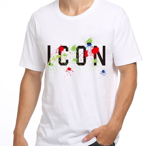 

cotton cloth european and american cross-border summer short sleeve t-shirt printed casual pullover fashion rockstar shirts mens designers f, White;black