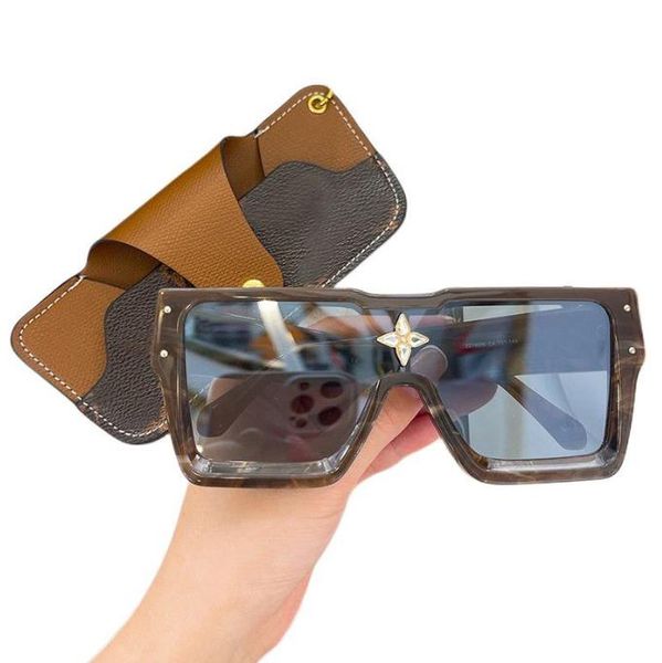 

womens sunglasses for women designer luxury cool sunglasses man women classic 2023 square sun glasses vintage uv400 outdoor summer with box, White;black