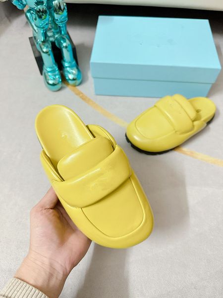 

slipper slides designers pool pillow mules women sandals sunset flat comfort mules padded front strap slippers fashionable easy-to-wear styl, Black