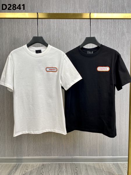 

23ss letter print men t-shirt d2 dsq cotton men's t-shirts shorts cotton tee poloshirt shirt men black t shirt tee hip hop men women t, White;black