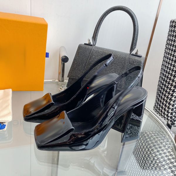 

2023 fashion buckle shoes woman high heels pumps ladies wedding shoes heels shoe metal v tacones pointed toe stilettos black -100