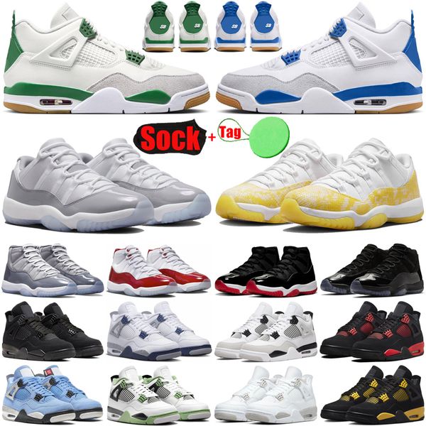 

pine green 4 cherry 11 designer shoes 4s 11s basketballs shoe for mens womens sneakers cement grey plate-forme sapphire blue black cats canv