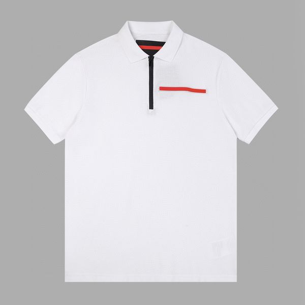 

plus tees men's polos round neck embroidered and printed polar style summer wear with street pure cotton t-shirts 21d, Black;brown