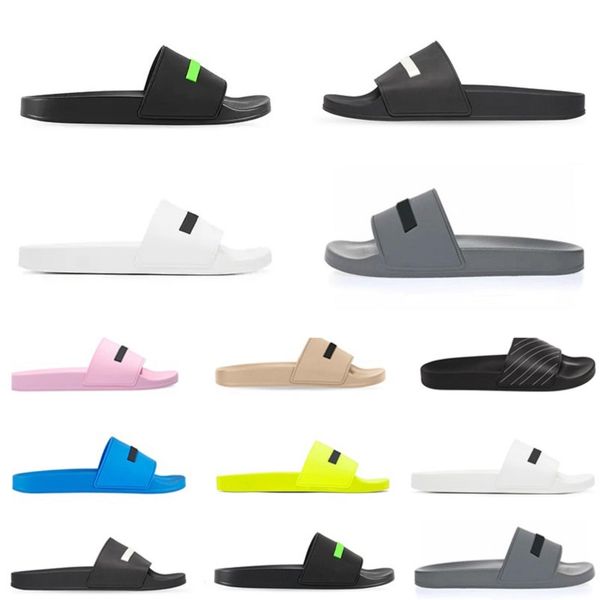 

2023 designer summer men women sandals slippers lettering slides rubber slipper black grey pink soft sail shower room mules flat sandal outd