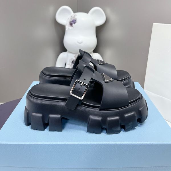 

est heels sandals with box women shoes designer sandals quality sandals heel height and sandal flat shoe slides slippers by 1978 w279 03, Black