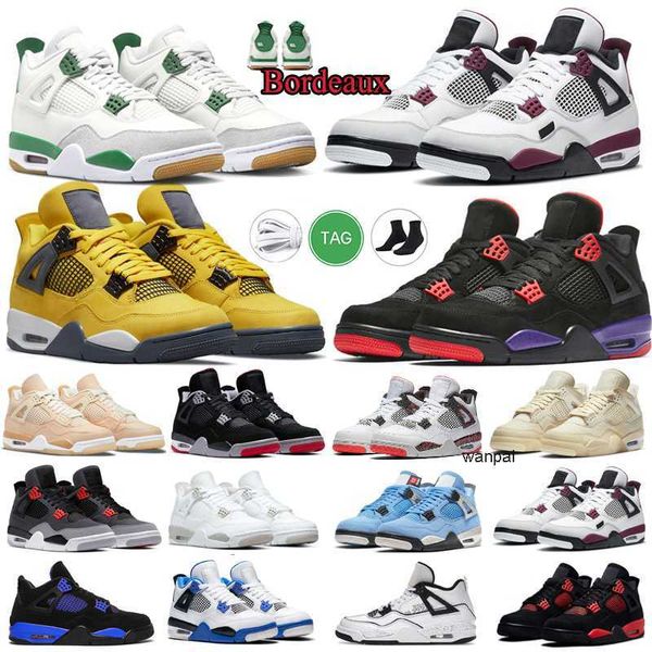 

men women basketball shoes 4 4s designer jumpman military messy room pn dust seafoam midnight navy thunder lightning man fashion sports snea