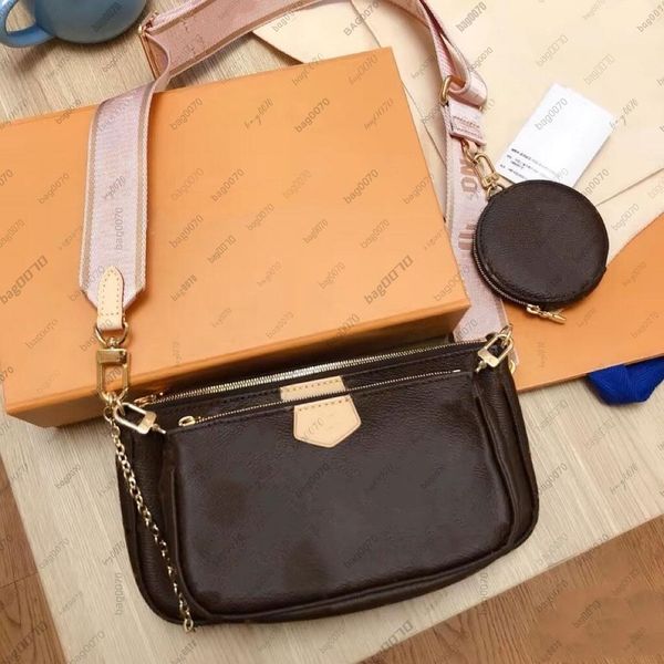 

designer bag crossbody bag leather m44840 m44813 louisi fashion vuittton multi pochette accessories versatile shoulder bag - comprehensive,