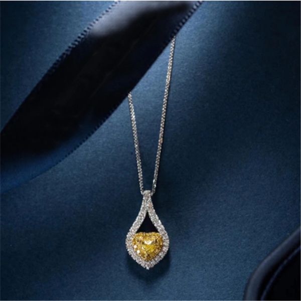

romantic heart chocker necklace 925 sterling silver zircon wedding engagement pendants necklace for women bridal party jewelry