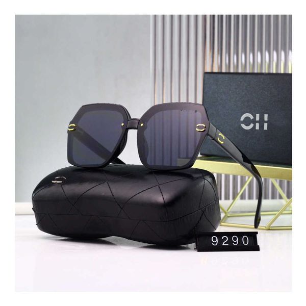 

new summe brand luxury channel sunglasses sunglass trendy women's sunscreen temperament polarized uv proof strong light glasses, White;black