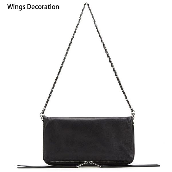 

fashion zadig designer bag for women crossbody bag leather chain ladie bandolera mujer wing decoration bags for women messenger woman should