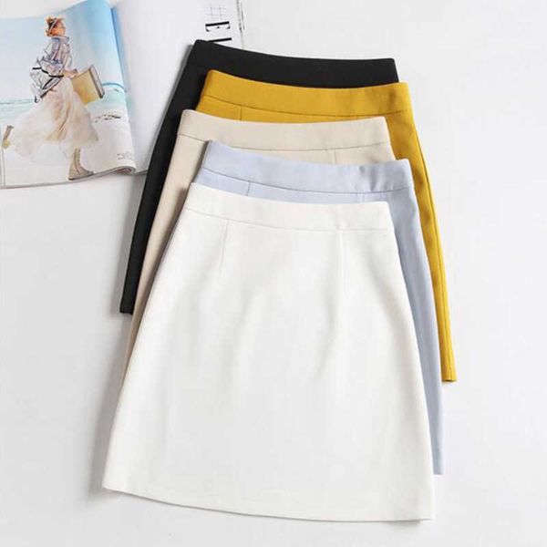 

skirts summer mini skirts women chiffon black white fashion official faldas 2022 mujer korean pencil skirt high waist short jupe femme p2304