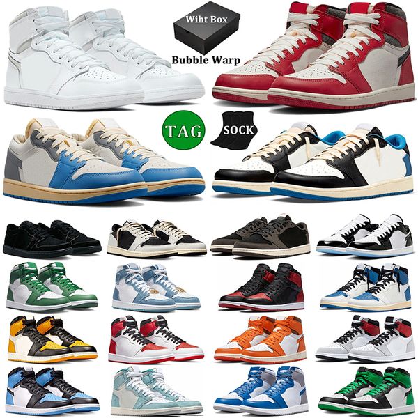 

with box jumpman 1 1s basketball shoes black phantom lost and found reverse mocha neutral grey vintage unc grey chicago mens trainers women