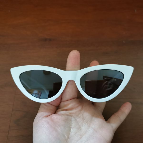 

white grey cat eye sunglasses for women classic 40019 glasses sunnies gafas de sol designers sunglasses sonnenbrille shades uv400 eyewear wt, White;black
