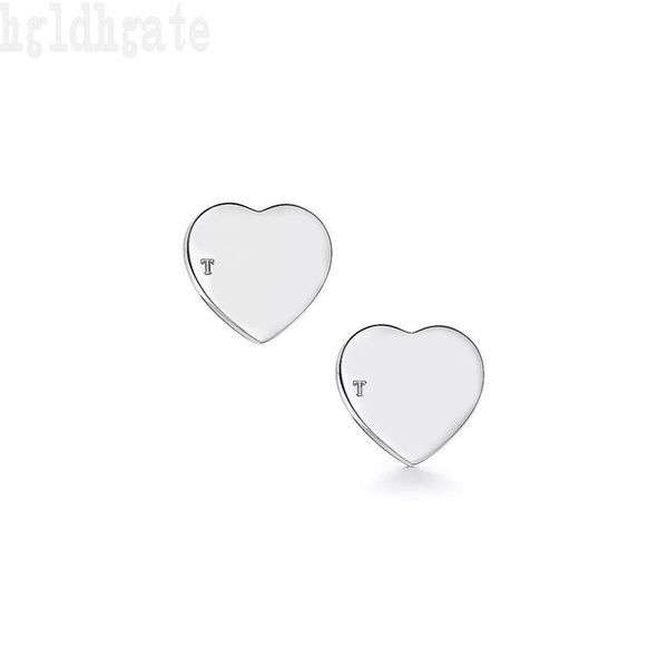 

womens designer earring elegant love earrings stud hearts tag with letters engraved jewelry ornaments wedding party 14k plated gold earrings, Golden;silver