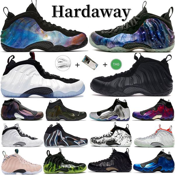 

2023 foamposite one penny hathaway men basketball shoes abalone black metallic gold galaxy 1.0 pure platinum white ice chrome white trainers