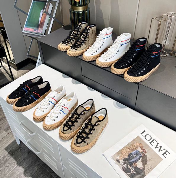 

designer casual shoes women canvas shoes 1977 sneakers high checker sneakers mesh belt canvas solid color embroidery flats outdoor shoe, Black