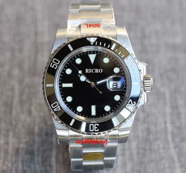 

designer men's watch high-quality ceramic watchring 116610 automatic mechanical 2813 movement stainless steel luminous diving sports wa, Slivery;brown