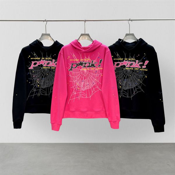 

Tracksuit Cotton Hoodies Spider Sp5der 1:1 Hoodie Worldwide Pink Young Thug Sweater Men' Woman Nevermind Foam Print Pullover Clothing High Quality, Jianghuang spi