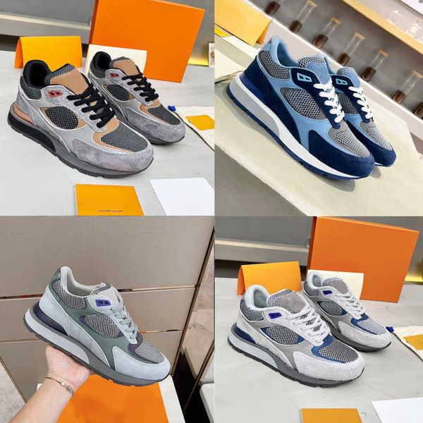 

fashion designer run away suede sneakers woman leather training platform men sports running flats casual shoes with box no286
