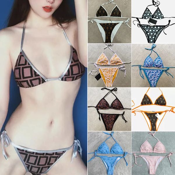 

bikinis set women's swimwear designer young girls mini brazilian swimsuit letter bikini thongs lady lace-up beach bathing suit tankini