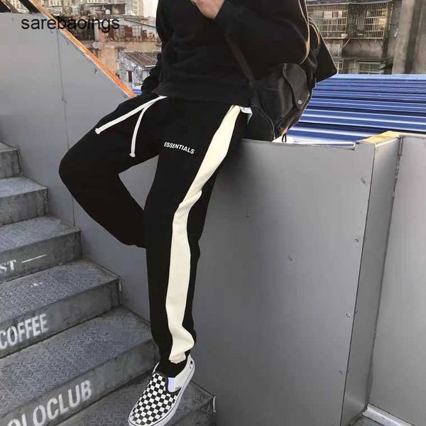 

fos arder pants fos essen high street fashion brand pants casual sports tie leg guard pants men s pants 9646, Black