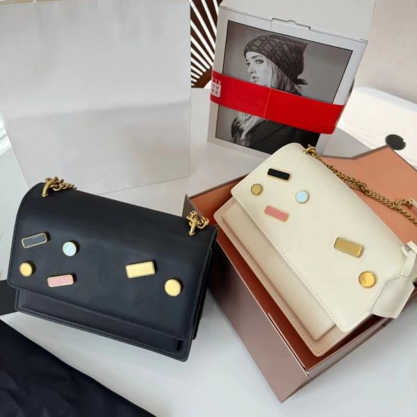 

23ss designer bag badge sunset messenger bag high-end fashion must-have classic style chain one shoulder bag