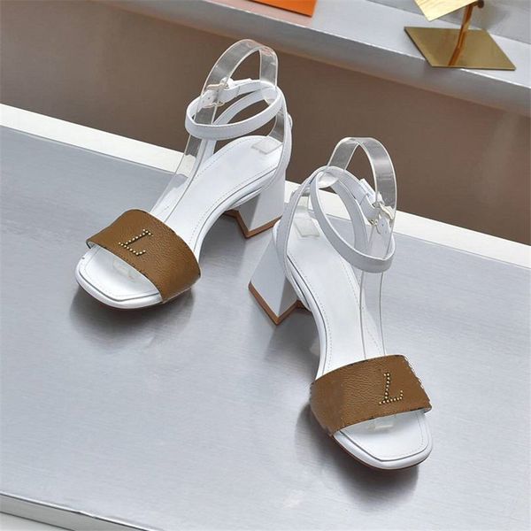 

summer popular women sandals 2023 louisity luxury brand business dress viutonity wedding party leather high heels casual flat slippers lvity, Black