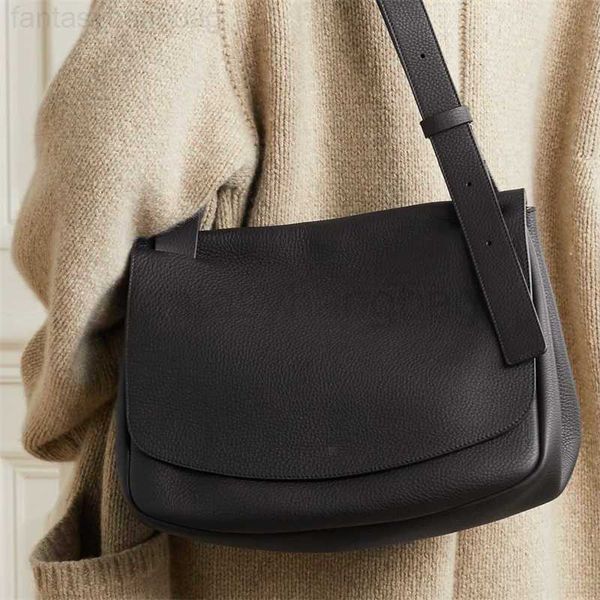 

designer bags leather bag high end same leather clamshell mailman shoulder large capacity messenger femaleclassic tote bag the row asha52
