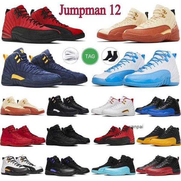 

mens basketball shoes og 12s jumpman shoe designer stealth muslin hyper royal playoffs floral university blue casual men sports trainers sne
