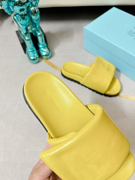 

designer slippers beach women summer genuine leather flat sandals foam runner plus-size 0218, Black