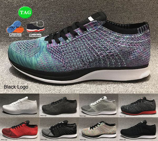 

fly knit racer 2.0 socks running shoes goddess oreo multicolor mens trainers sneakers triple black pure platinum grey women jogging shoe