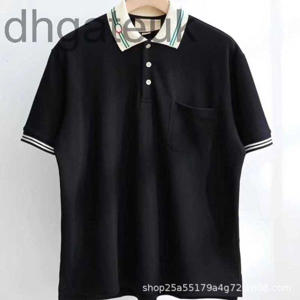 

men's polos designer interlocking pearl cotton shirt embroidered clothing for men and women 1fxx, White;black