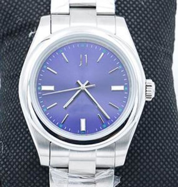 

2023 new nice automatic 2813 movement watch 40mm smooth bezel watch watches stainless steel blue lume dark rhodium dial mens wristwatches bl, Slivery;brown