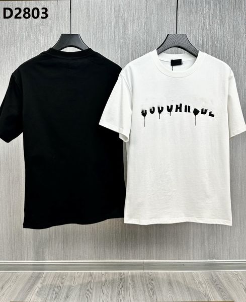 

dsq men's t-shirts 2023 new d2 designer shirt casual short sleeve crewneck summer tees lovers clothing men women t shirts ds2803, White;black