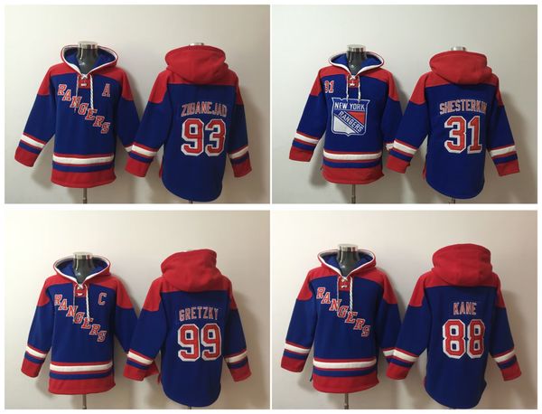 

rangers old time hockey jerseys mika zibanejad new wayne gretzky igor shesterkin patrick kane york hoodie pullover sports sweatshirts winter, Black;red