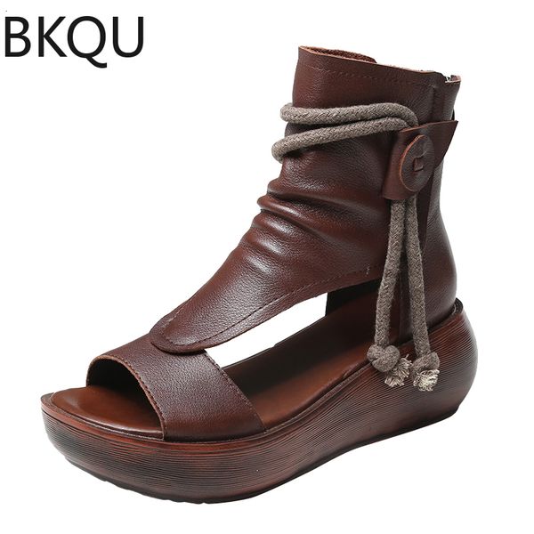 

sandals summer black women leather sandals cool boots platform shoes wedges sandals women shoes fashion outdoor sandals 230403