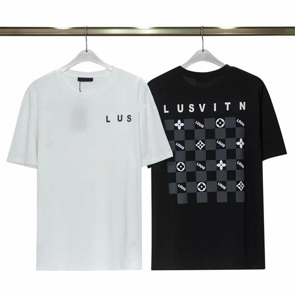 

luxury mens designer t shirt black letter printed shirts short sleeve fashion brand designer tees asian size s-2xl 04, White;black