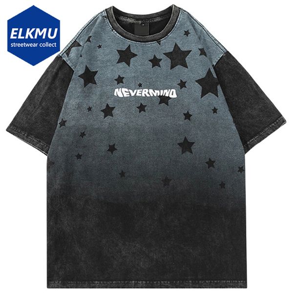 

men s t shirts oversized hip hop tshirts star printed harajuku streetwear tee 2023 summer loose casual cotton t y2k 230403, White;black