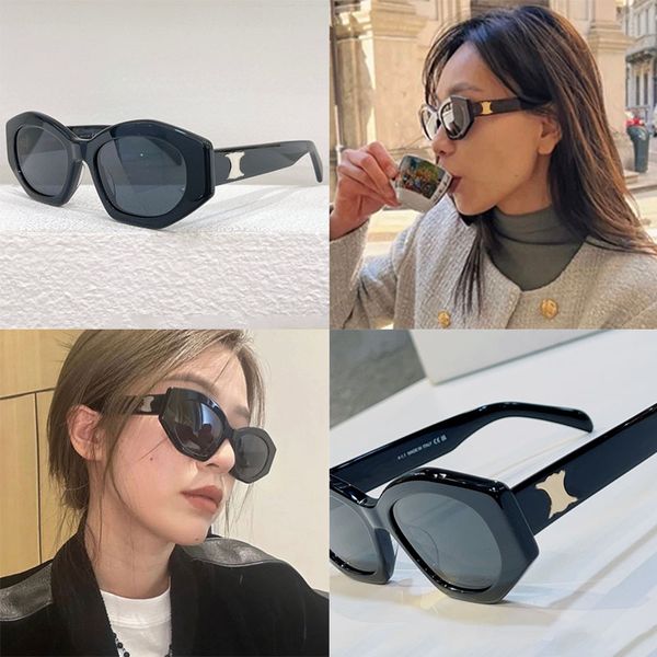 

triomphe sunglasses Havana classic TRIOMPHE 08 Designer geometric frame 40238 female Fashion vintage tortoiseshell color suitable for shopping party sunglasses